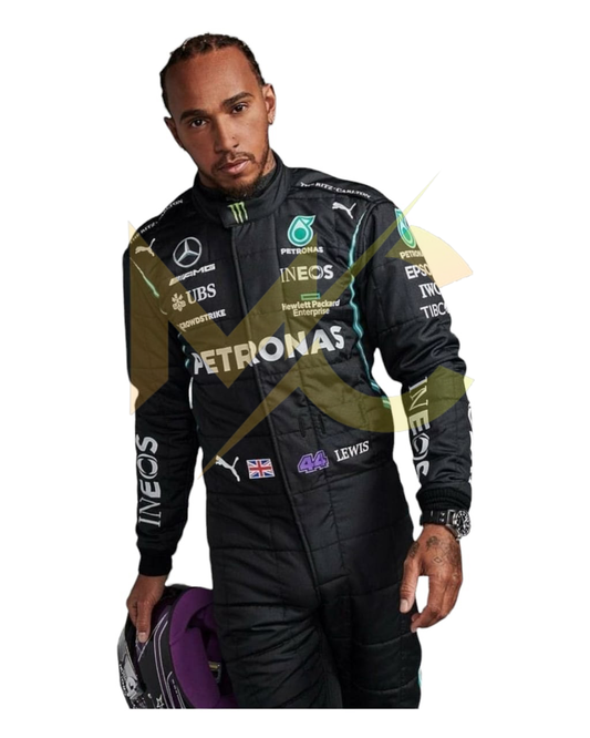 F1 Mercedes Lewis Hamilton 2021 race  suit