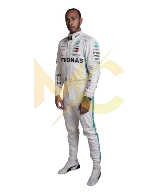 F1 Mercedes Lewis Hamilton 2019 race  suit