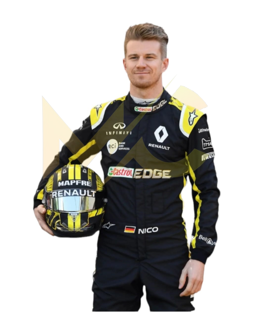 F1 Nico Hulkenberg Renault F1 team 2019 race suit