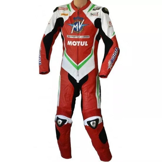 MV Agusta Italia Special Edition Motorcycle Riding Motorbike Racing Leather Suit