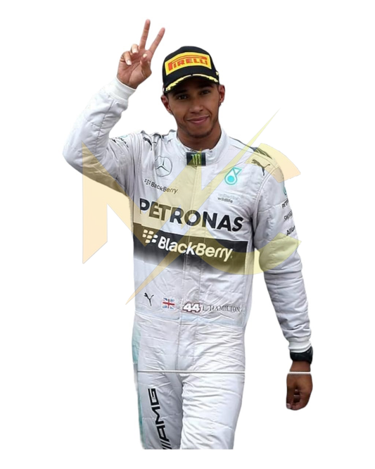 F1 Mercedes Lewis Hamilton 2014 race  suit