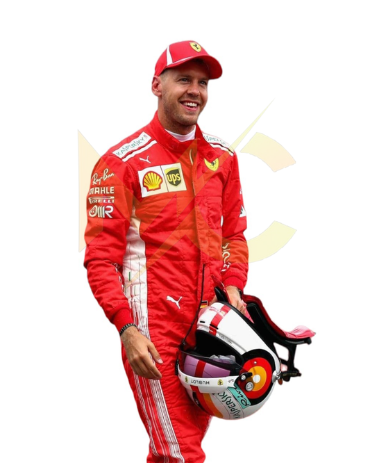 F1 Sebastian vettel  worn scuderia 2018 ferrari race suit