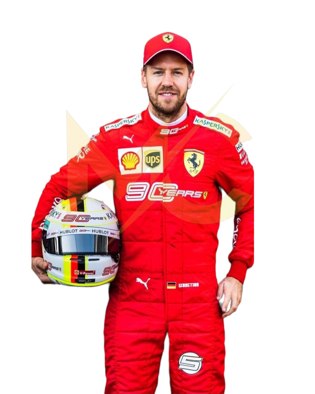 F1 Sebastian vettel  90 year 2019 ferrari race suit