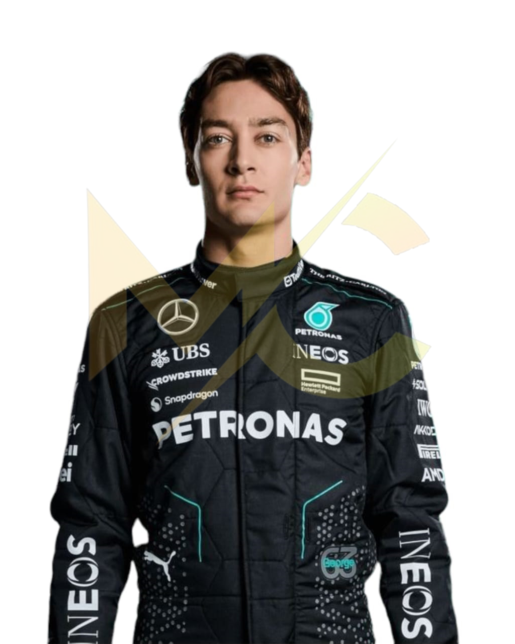 F12024 George Russell Mercedes AMG PETRONAS race suit