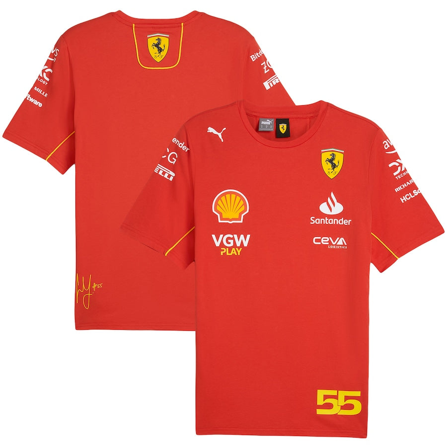 Scuderia Ferrari 2024 Team Carlos Sainz T-Shirt