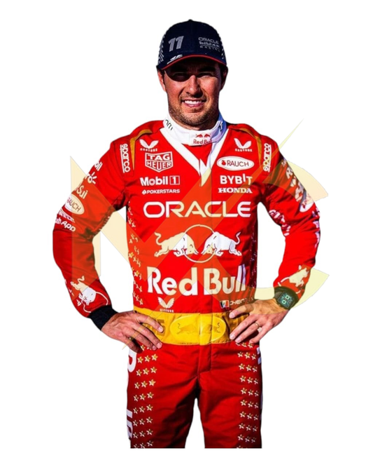 F1 Sergio perez Red bull  Las Vegas grand prix 2023 race suit