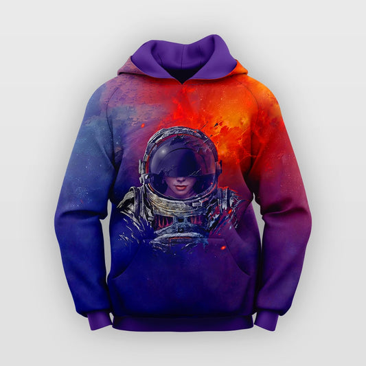 Space Girl Unisex All Over men's Hoodies
