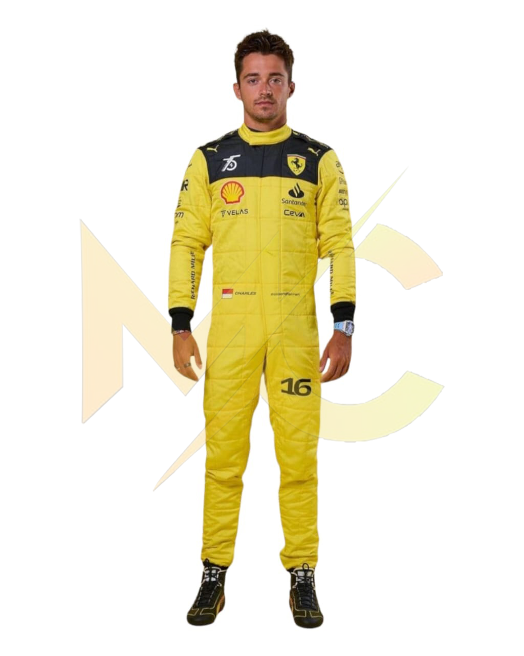 F1 Charles leclerc 75th anniversary 2023 race  suit