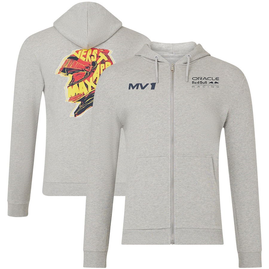 Red Bull Racing Max Verstappen Helmet Full Zip Hoodie