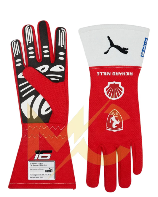 F1 Ferrari Charles leclerc Las Vegas 2023 race gloves