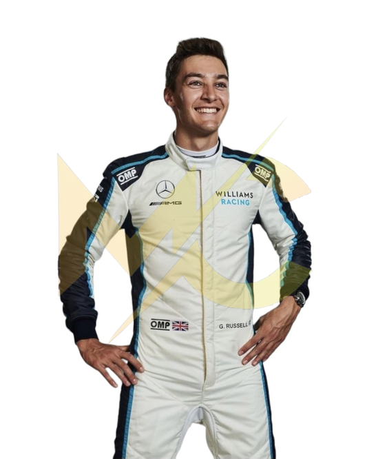 F1 George Russell Williams racing 2021 race suit