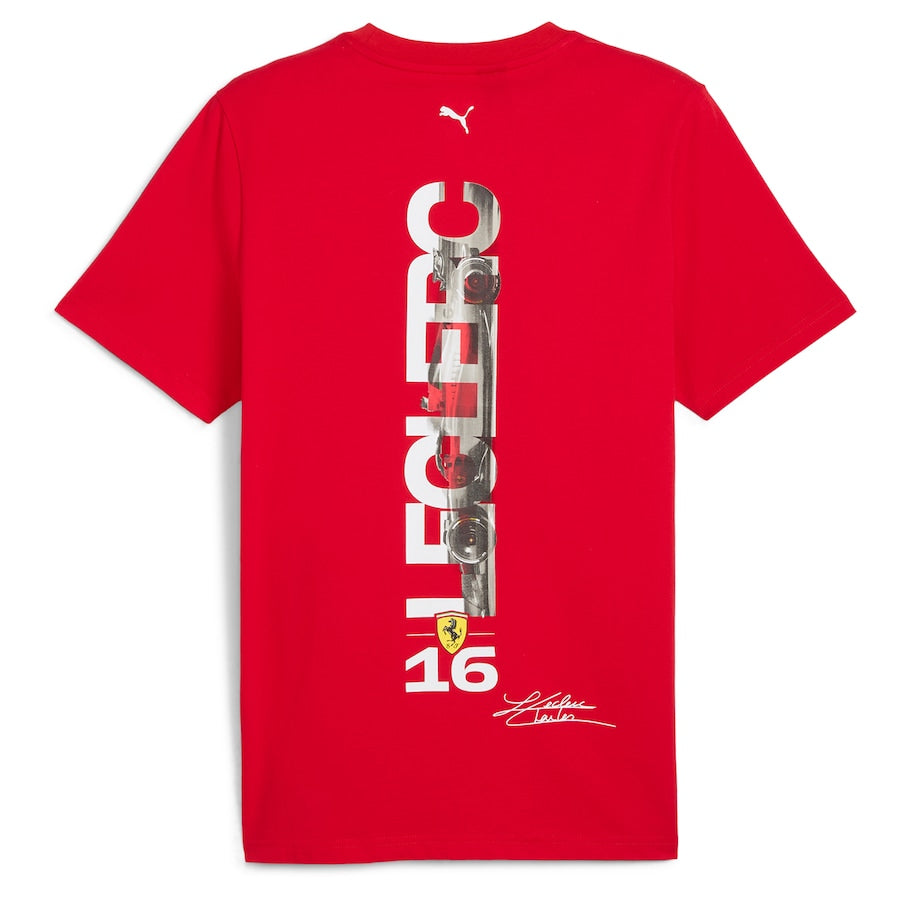 Scuderia Ferrari Puma Charles Leclerc Driver T-Shirt – Red