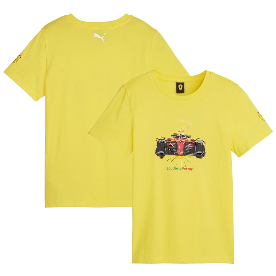 Scuderia Ferrari Race Graphic T-Shirt by Puma – Yellow